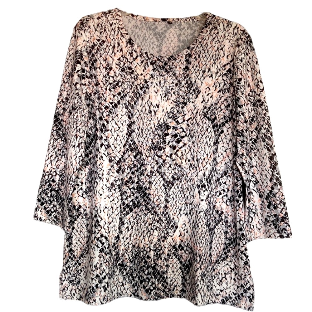 Cathy Daniels ¾ Sleeve Crewneck Sweater Size XL